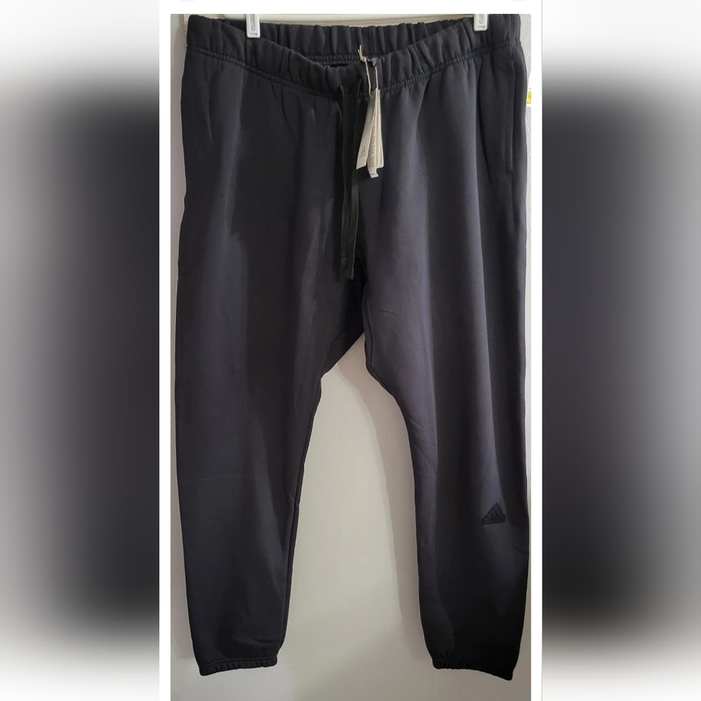 Adidas Men's Fleeces Pants Gray Size Plus 2X (2) And 4X Jogger NWT
